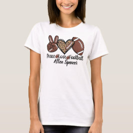 ピース ラブ フットボール Tシャツ