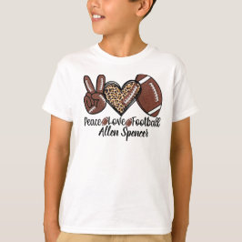 ピース ラブ フットボール Tシャツ
