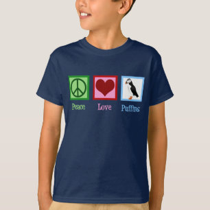 ピース·ラブ·プフィンズ Tシャツ
