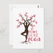 ピース ラブ ヨガ ポストカード (正面/裏面)