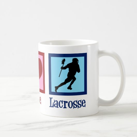 ピース ラブ ラクロス コーヒーマグカップ (右)