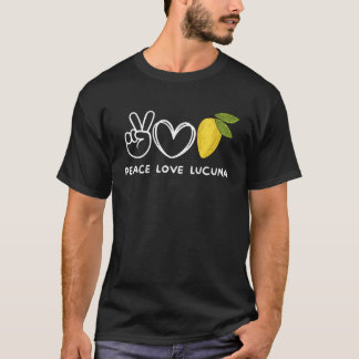 ピース ラブ ルクマ レトロ ルクマ フルーツ フード Tシャツ