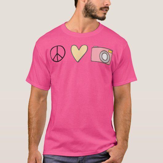 ピース ラブ 写真 Tシャツ (正面)
