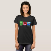ピース ラブ 水球 Tシャツ (正面フル)