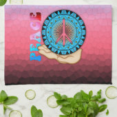 ピース~太陽 キッチンタオル (折り畳み)