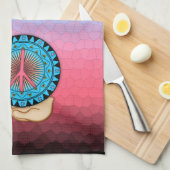 ピース~太陽 キッチンタオル (四つ折り)