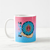 ピース 〜 太陽 コーヒーマグカップ (左)