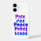 ピース 平和 愛 ポーランド語 オランダ語 ハート デザイン Case-Mate iPhoneケース (裏面)