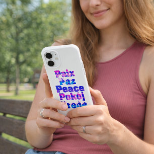 ピース 平和 愛 ポーランド語 オランダ語 ハート デザイン iPhone 16ケース
