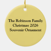 ピーズラブニンジン、かわいいグリーンとオレンジのデザイン セラミックオーナメント (裏面)