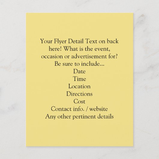 ピーズラブニンジン、かわいいグリーンとオレンジのデザイン チラシ (裏面)