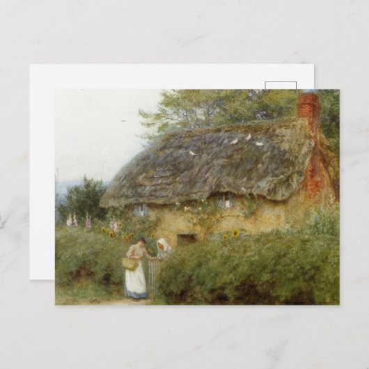 ピーズレイクのひまわり咲くコテージ ポストカード (正面/裏面)