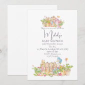 ピータクラシックーラビット5x7ベビーシャワー招待状。 招待状 (正面/裏面)