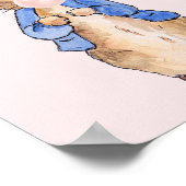 ピーターうさぎがピンクのガムを吹く ポスター (角)