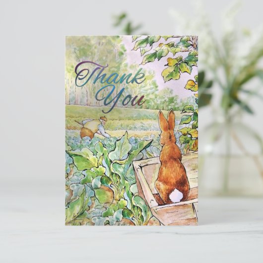 ピーターうさぎがマグレガーさんの野菜畑で サンキューカード (スタンド正面)