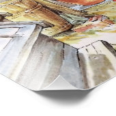 ピーターうさぎが庭の物置で転がっている	 フォトプリント            (角)