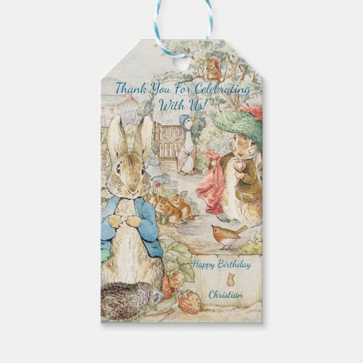 ピーターうさぎのガーデンストーリーブック誕生日 ギフトタグ (正面)