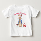 ピーターうさぎの初めてのクリスマス ベビーTシャツ (正面)