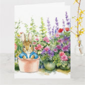 ピーターうさぎの庭 カード (黄色い花)