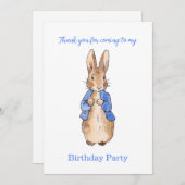 ピーターうさぎの感謝を込めた招待状 招待状 (正面/裏面)