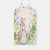 ピーターうさぎの春のお花 イースターベイビーシャワー ギフトタグ (裏面)