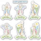 ピーターうさぎの春の花 イースターベイビーシャワー シール (正面)