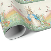 ピーターうさぎの野の花と蝶 ラッピングペーパー (ロールコーナー)