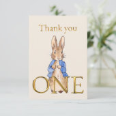 ピーターうさぎの1歳の誕生日 サンキューカード (スタンド正面)