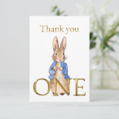 ピーターうさぎの1歳の誕生日 サンキューカード (スタンド正面)