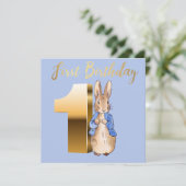 ピーターうさぎの1歳の誕生日 招待状 (スタンド正面)