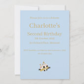 ピーターうさぎの2歳の誕生日パーティーへの招待 招待状 (裏面)