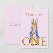 ピーターうさぎより　１つの感謝を込めて サンキューカード (正面/裏面)
