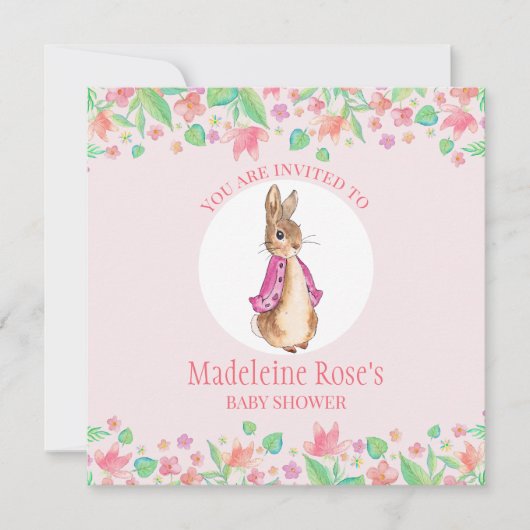 ピーターうさぎをカスタマイズしよう ご招待します 招待状 (正面)