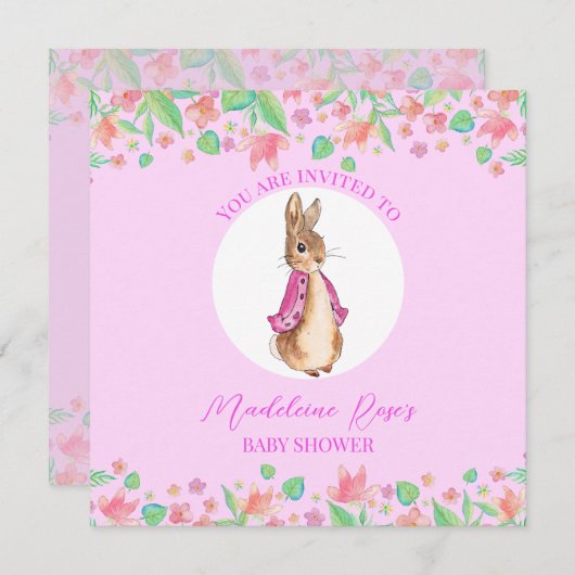 ピーターうさぎをカスタマイズしよう 招待状 (正面/裏面)