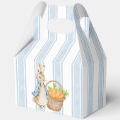 ピーターうさぎダスティ青いストライプの赤ちゃんシャワー好き フェイバーボックス (裏面)