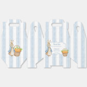 ピーターうさぎダスティ青いストライプの赤ちゃんシャワー好き フェイバーボックス (見開き)
