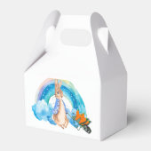 ピーターうさぎレインボーニンジン男の子ベイビーシャワー フェイバーボックス (裏面サイド)