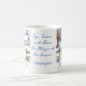 ピーターうさぎヴィンテージ水の色クリスマスプレゼント コーヒーマグカップ (中央)