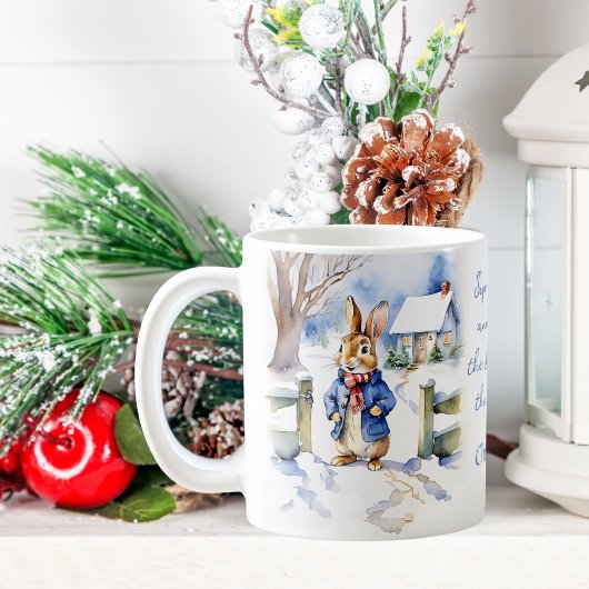ピーターうさぎヴィンテージ水の色クリスマスプレゼント コーヒーマグカップ