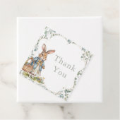 ピーターうさぎ女の子ベイビーシャワーありがとう フェイバータグ (インサイチュ)