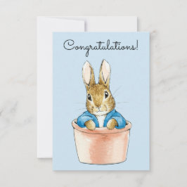 ピーターうさぎ座るポット カード