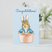 ピーターうさぎ座るポット カード (スタンド正面)