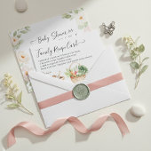 ピーターうさぎ男の子ベイビーシャワーファミリーレシピカード エンクロージャーカード