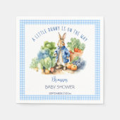 ピーターうさぎ男の赤ちゃんの赤ちゃんシャワー印刷 スタンダードカクテルナプキン (正面)