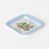 ピーターうさぎ男の赤ちゃんの赤ちゃんシャワー印刷 ペーパープレート (傾斜あり)