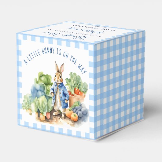 ピーターうさぎ男の赤ちゃんの赤ちゃんシャワー フェイバーボックス (裏面サイド)