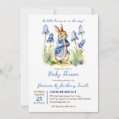 ピーターうさぎ男の赤ちゃんの赤ちゃんシャワー 招待状 (正面)