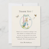 ピーターうさぎ男の赤ちゃんシャワーサンキューカード サンキューカード (正面)