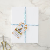 ピーターうさぎ秋の赤感謝していん坊のシャワー ギフトタグ (より糸付き)