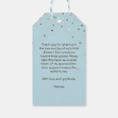 ピーターうさぎ秋の赤感謝していん坊のシャワー ギフトタグ (裏面)